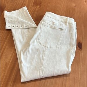 White House Black Market White Skimmer Jeans size 12
